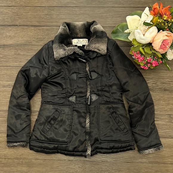 KC Collections girls black puffer jacket - Picture 2 of 6